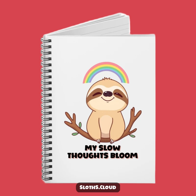 Funny Serene Sloth Rainbow Notebook: Jot Down Thoughts with Hilarious Calm