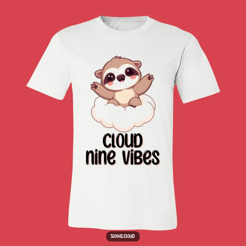 Kawaii Sloth Cloud Wave Funny T-Shirt, Embrace Your Inner Chill