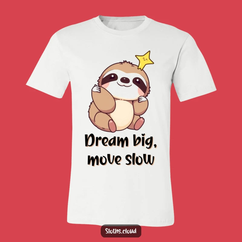 Funny Sloth Star Gazer T-Shirt: Reach for Your Dreams with Humor