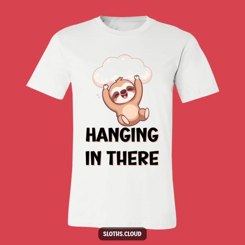 Funny Dangling Sloth Cloud T-Shirt: Hilarious Gift for Ultimate Relaxation