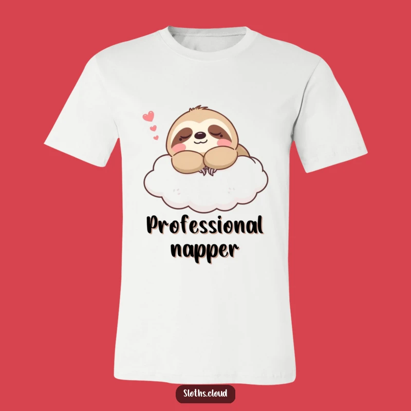 Funny Kawaii Sloth Napping Cloud T-Shirt: Dreamy Comfort