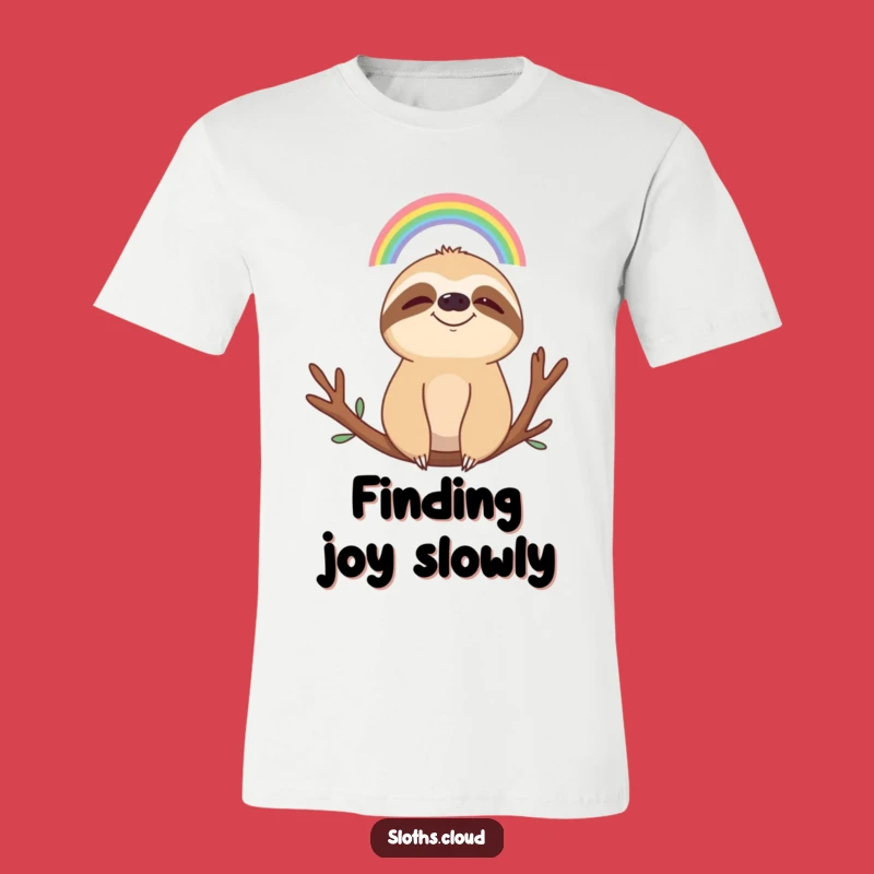 Funny Serene Sloth Rainbow T-Shirt: Wear Your Inner Peace & Humor