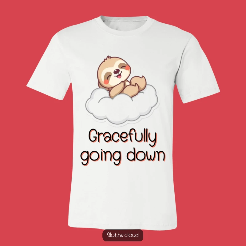 Funny Joyful Sloth Cloud Slide T-Shirt: Wear Your Happiness with Hilarious Style