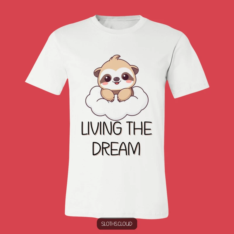 Funny Kawaii Sloth Cloud T-Shirt: Adorable & Hilarious Gift for Cloud Gazers
