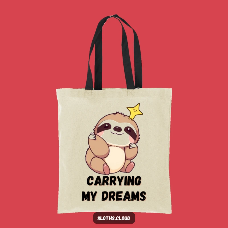 Funny Sloth Star Tote Bag: Carry Your Dreams with Slow and Steady Style