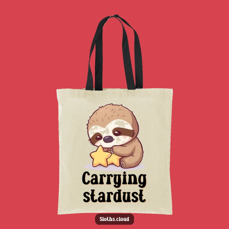 Funny Gentle Sloth Star Tote Bag: Sweet & Hilarious Carry-All