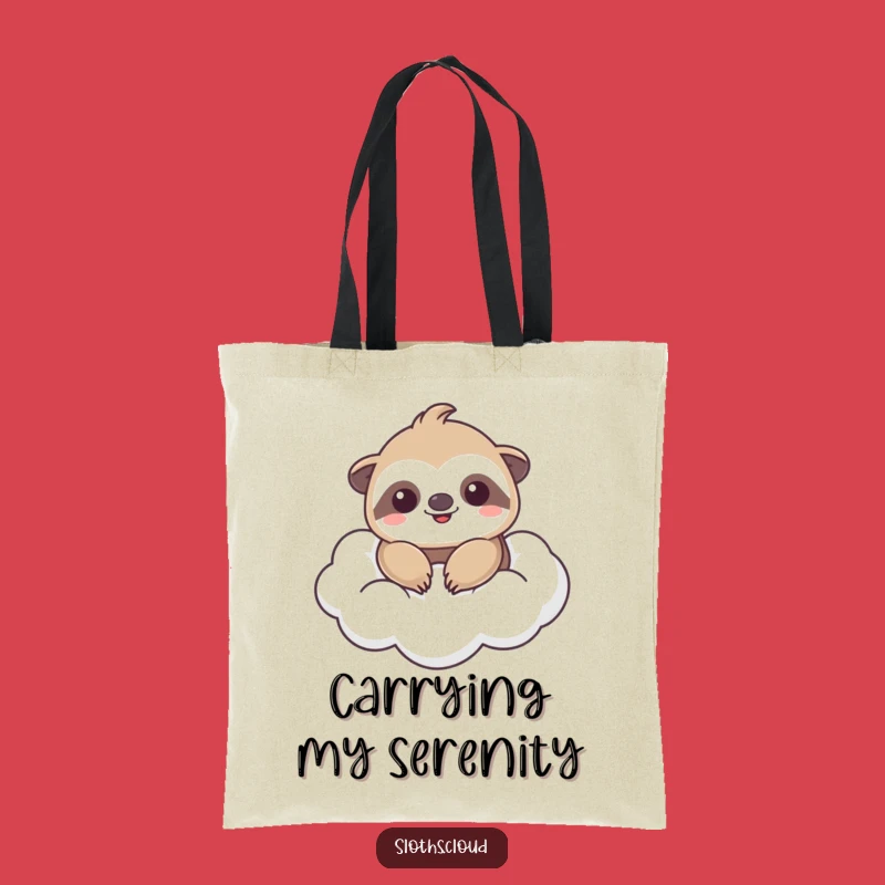 Funny Kawaii Sloth Cloud Tote Bag: Cute & Hilarious Carry-All Gift