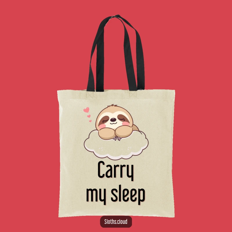 Funny Kawaii Sloth Napping Cloud Tote Bag: Carry Your Calm