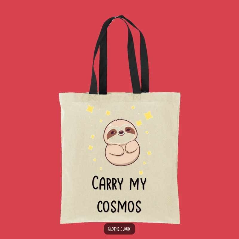 Funny Kawaii Sloth Starry Float Tote Bag: Carry Your Dreams