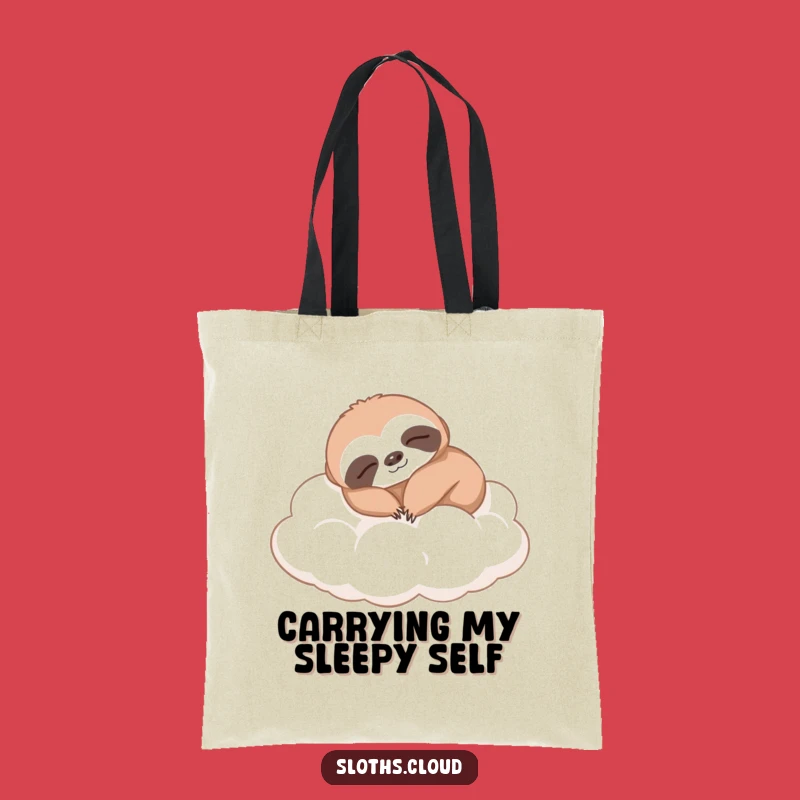 Funny Napping Sloth Tote Bag: Cozy Gift for Sleepy Errands