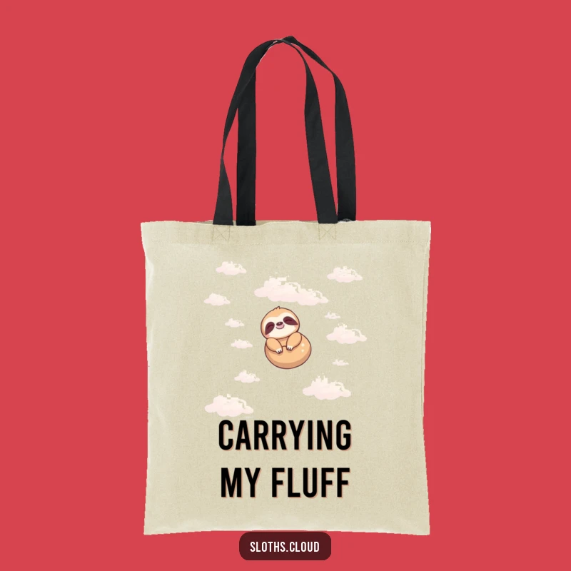 Funny Sloth Tote Bag - Durable Peaceful Floating Sloth Carry-All for Humor