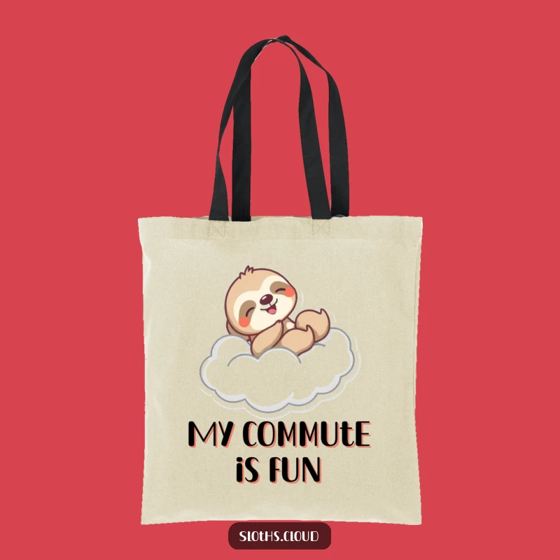 Funny Joyful Sloth Cloud Slide Tote Bag: Carry Your Fun with Hilarious Style