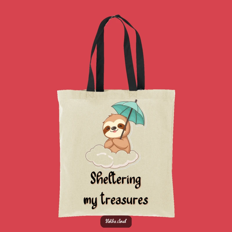 Funny Sloth Umbrella Tote Bag: Drifting Cloud Companion, Perfect Quirky Carry-all